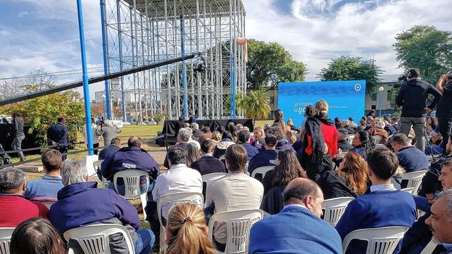El Presidente Alberto Fernández está en Santa Fe para la puesta en marcha de obras en planta potabilizadora