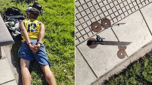 Sucedió este jueves, a las 15.45. El hombre, en aparente situación de calle, llevaba cinco discos de amoladora.