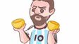Por qué fanáticos chinos dibujan a Messi con dos pancitos en la mano