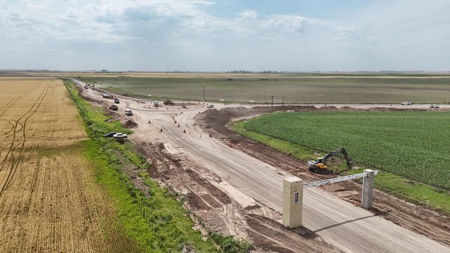 Avanza la construcción de una nueva rotonda sobre ruta 14, en Diego de Alvear