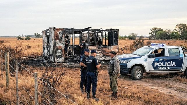 Macabro hallazgo: dos trabajadores rurales fueron encontrados calcinados en una estancia de San Cristóbal.