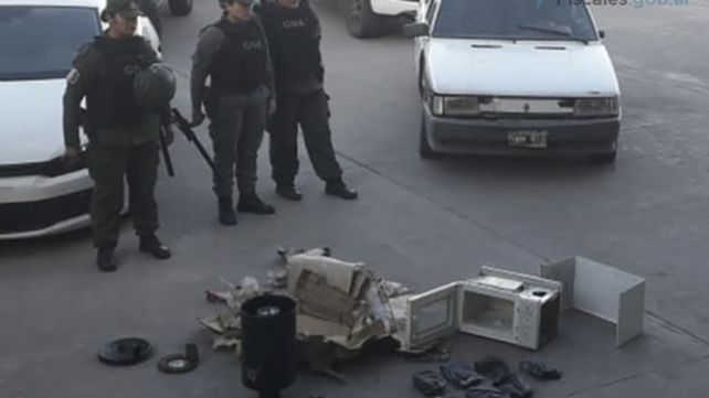 secuestro. La droga iba en un filtro de aire y un horno microondas.