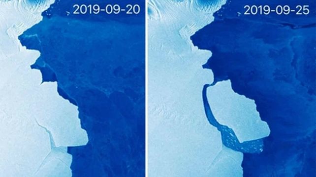Antártida. El gran iceberg mide más de 1.600 kilómetros cuadrados.