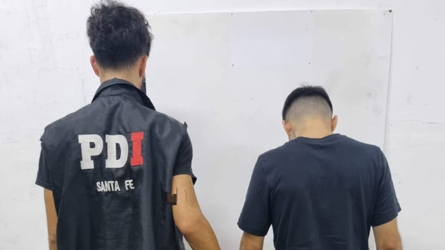 Diego Aguirre al ser detenido por el crimen de Angel Acuña
