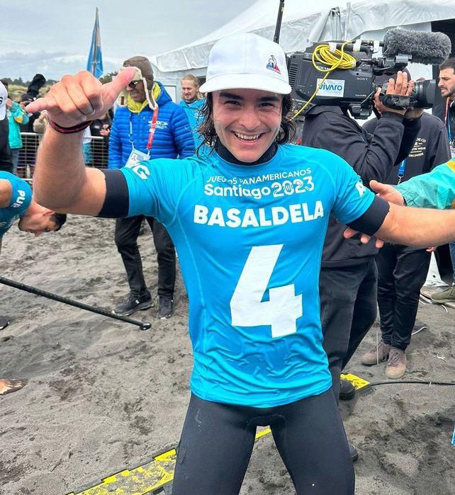 Basaldella se mostró eufórico al conquistar el bronce en Chile.
