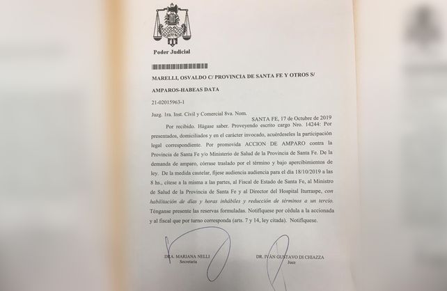Recurso de amparo para postergar la migración del Iturraspe
