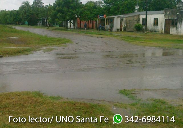 La lluvia azotó a la región. Alexis Benítez mandó esta foto desde la localidad de San Antonio de Obligado