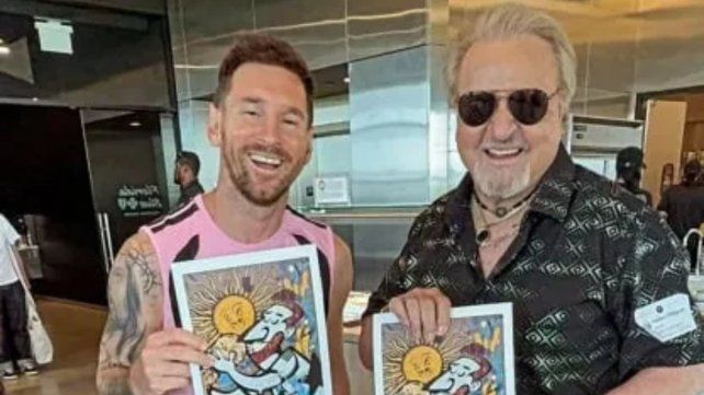 Lionel Messi y Kiko juntos.