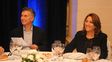 La intendenta Mónica Fein, junto al presidente Mauricio Macri.