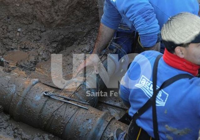 Calle cortada por trabajos de Assa