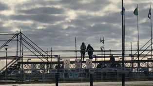 Un amplio vallado junto al parque de la Arenera sorprendió a los rosarinos.