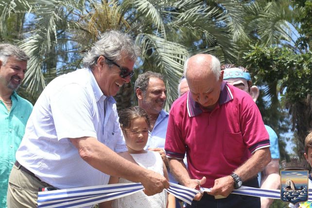 El intendente Antía durante la reinauguración del Parque.