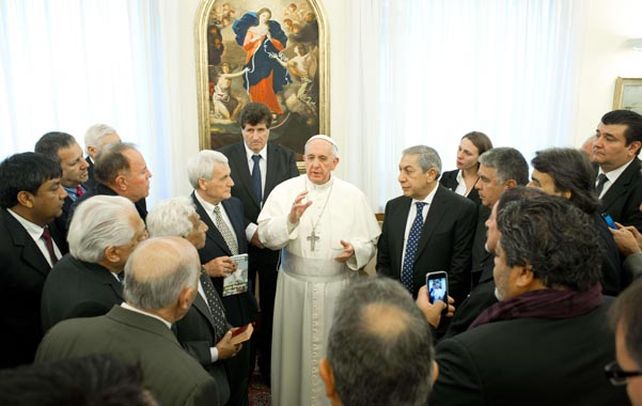El Papa recibió ayer a una delegación de la CGT