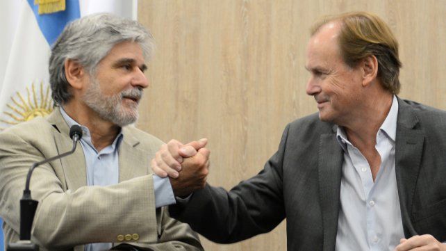 Bordet y el ministro de Ciencia de la Nación