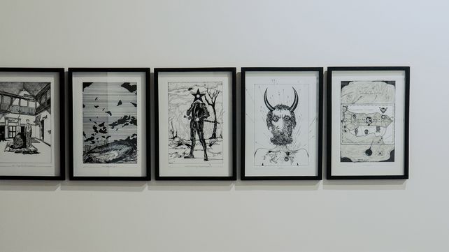 Algunas de las obras de Gustavo Charif expuestas en Contraviento.
