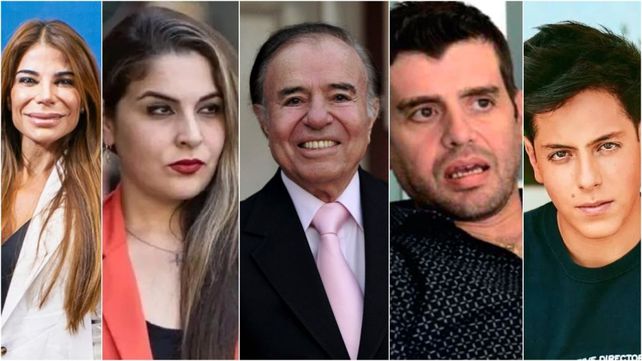 Los tres hijos de Carlos Menem y su nieta Antonella (en representación de Carlitos JR) fueron reconocidos como sus herederos legítimos