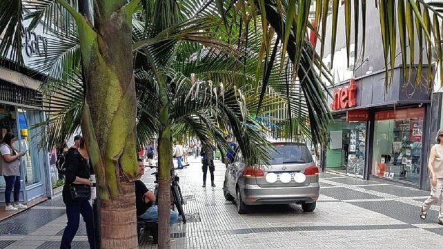 Le retiraron la licencia de conducir a la mujer que ingresó con su auto a la peatonal de Paraná.