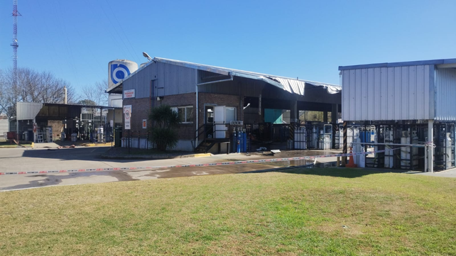 La planta industrial de Air Liquide donde cayó la avioneta.