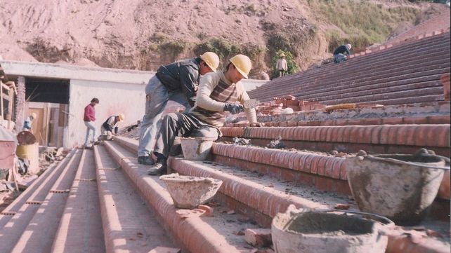 El Parque España en obras. Fotografía: Carlos Castells.&nbsp;