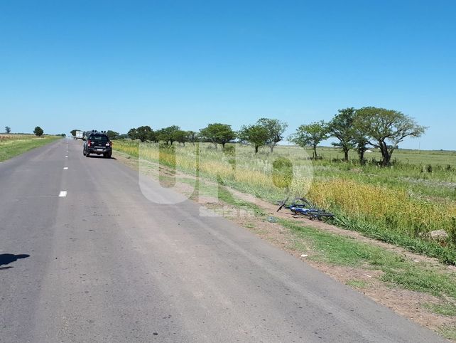 Un ciclista murió arrollado por un camión cerca de la ciudad de Ceres