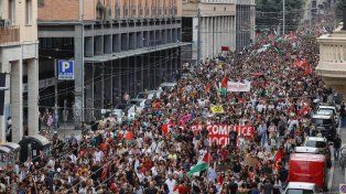 Italia tuvo marchas y huelgas en solidaridad con Gaza