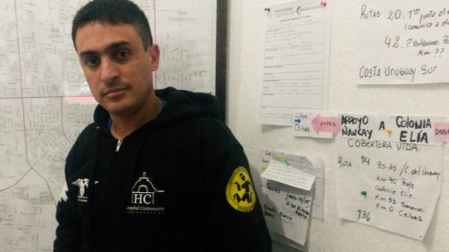 Nicolás Saucedo es operador del 107 en Gualeguaychú