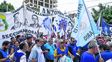 movilizados. Distintos gremios confluyeron en la sede local del Ministerio de Trabajo.