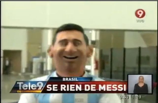 En Brasil se ríen de Messi con un robot animado