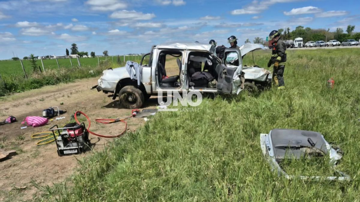 Tragedia en la Ruta 34: dos muertos tras el vuelco de una camioneta entre Rafaela y Sunchales