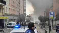 Una fuerte explosión causó conmoción en el centro de la capital española de Madrid. Una fuerte explosión causó conmoción en el centro de la capital española de Madrid.