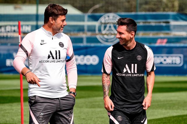 Mauricio Pochettino y Lionel Messi