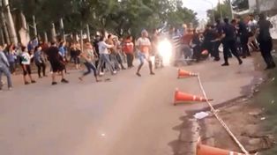 Momentos de tensión en la toma de viviendas de Concepción del Uruguay