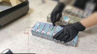 La cocaína viajaba impregnada en los paquetes de jabón.