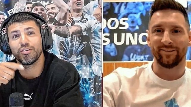 Messi se divirtió con Agüero en una charla de stream