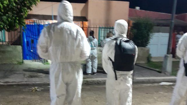 El lugar del homicidio en barrio Chalet