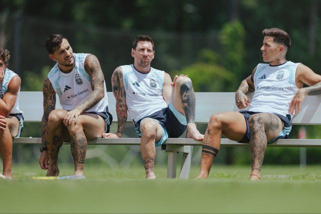 El entrenamiento de Argentina en Atlanta.