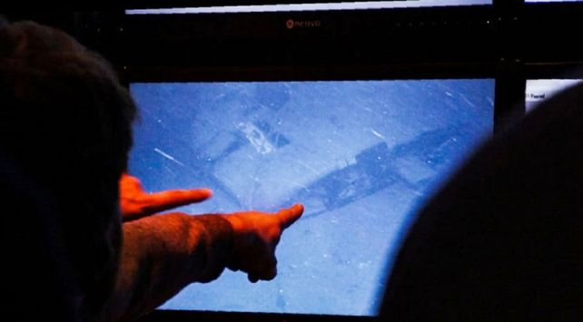 Momento que encuentran el ARA San Juan