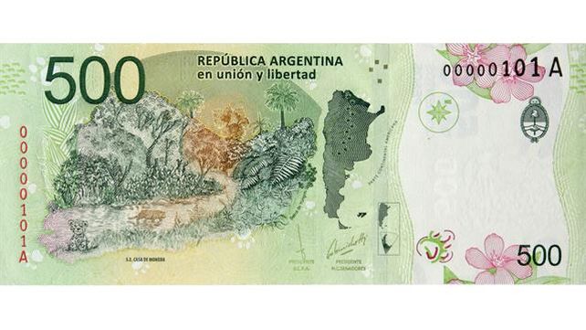 Los billetes de 500 pesos estarán en la calle a partir de este jueves