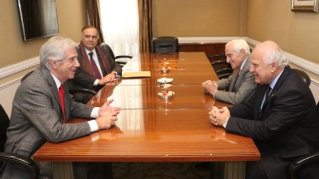 Buena sintonía. Lifschitz y Tabaré hablaron de geopolítica y economía.