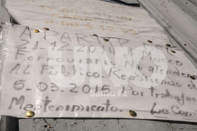 El Museo Ferroviario, cerrado hasta marzo por reparaciones