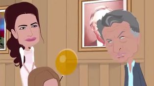 Tinelli promociona su regreso con una caricatura de Macri en Twitter