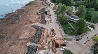 La nueva costanera en su intersección con avenida San Lorenzo desde el aire.