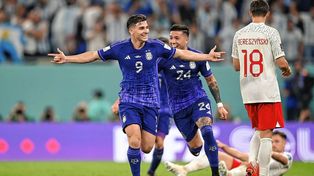 Julián Álvarez marcó el segundo gol de Agentina en la victoria frente a Polonia.