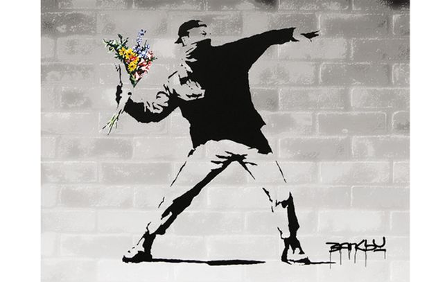 El famoso grafiti de Bansky