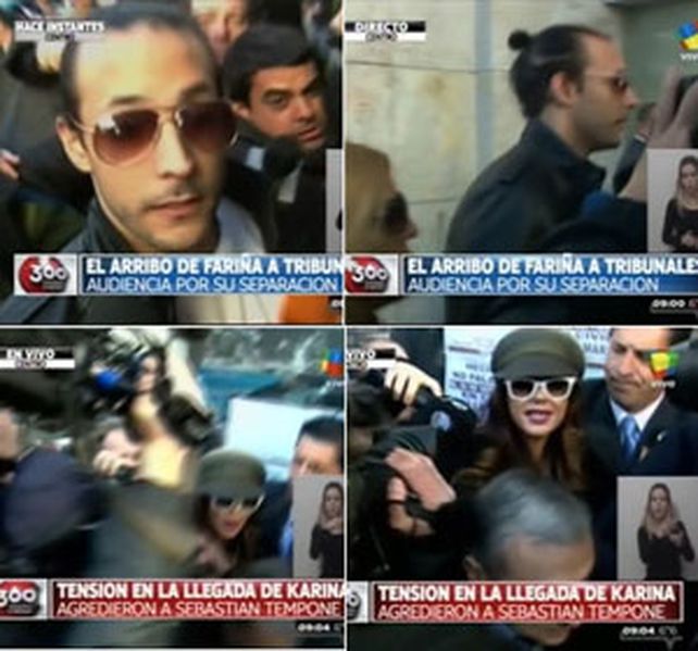 Jelinek y Fariña llegaron a Tribunales en medio de golpes y empujones