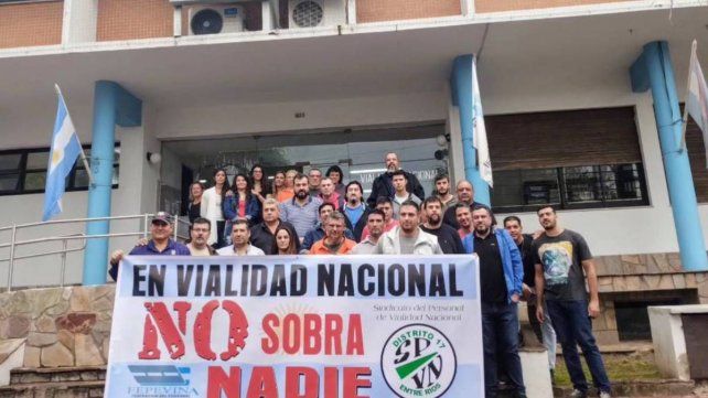 Foto de archivo de un reclamo de trabajadores de Vialidad Nacional.