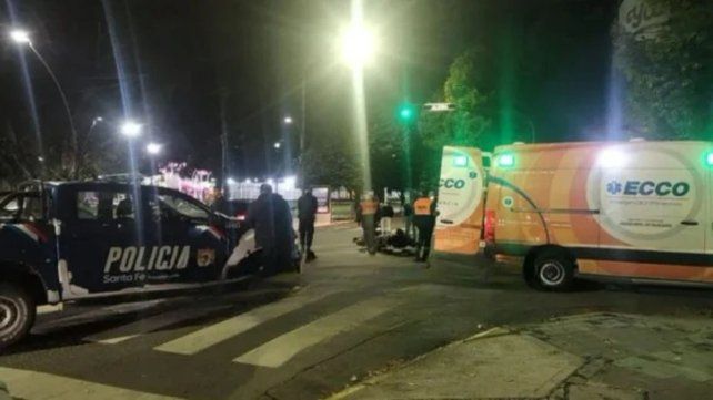 Frank Kudelka chocó con su automóvil contra una moto en Rosario