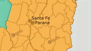 Alerta naranja y amarilla por tormentas en Entre Ríos