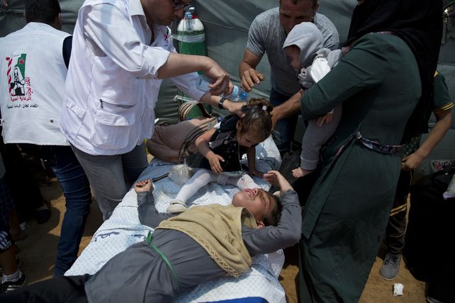 Dolor. Al menos 1.200 personas resultaron heridas por fuego israelí durante la jornada de ayer&nbsp;