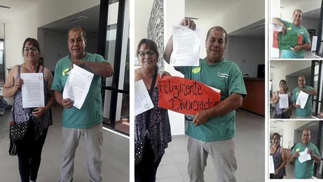 En San Luis una pareja se divorció y festejaron con champagne en el juzgado